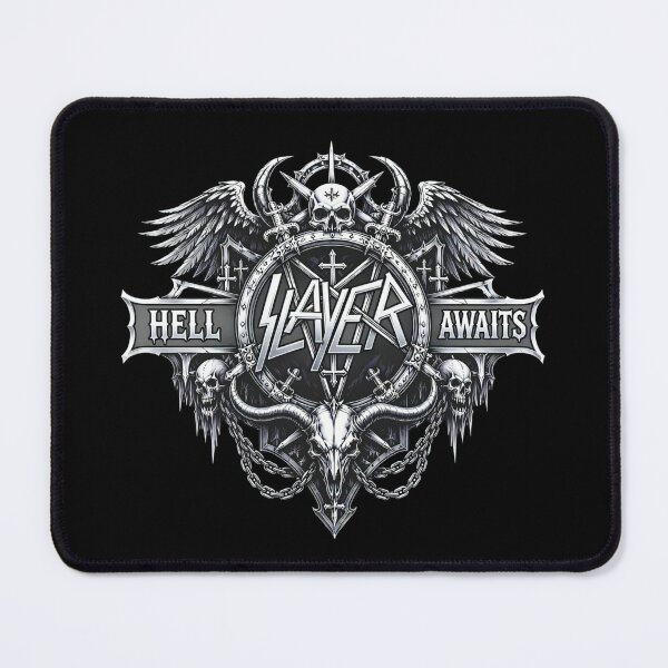 Item preview, Hell Awaits Gothic Skull Heavy Metal Crest Shirt designed and sold by DeimosArtIntl.