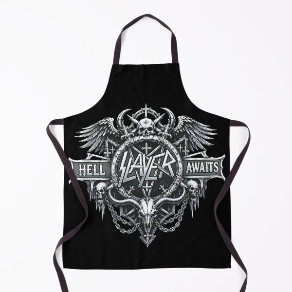 Item preview, Hell Awaits Gothic Skull Heavy Metal Crest Shirt designed and sold by DeimosArtIntl.