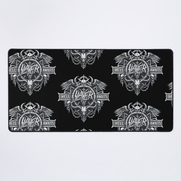 Item preview, Hell Awaits Gothic Skull Heavy Metal Crest Shirt designed and sold by DeimosArtIntl.