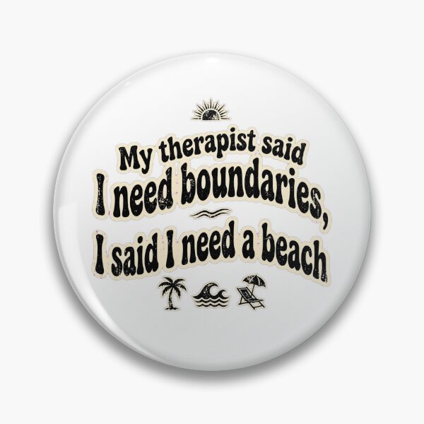 Item preview, My Therapist Said I Need Boundaries I Said I Need a Beach Retro Travel Crew designed and sold by Yellowriversss.