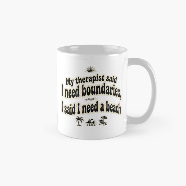 Item preview, My Therapist Said I Need Boundaries I Said I Need a Beach Retro Travel Crew designed and sold by Yellowriversss.