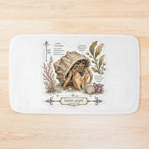 Item preview, Cute Vintage Hermit Crab Sticker - Scientific Seashell Plate designed and sold by PND7777.