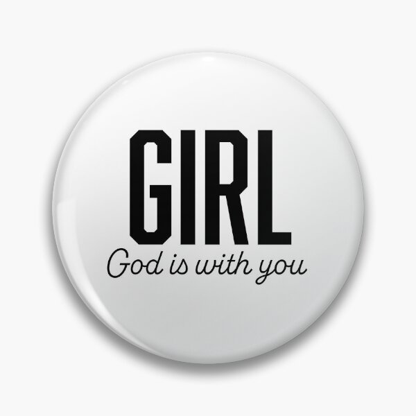 Item preview, Girl God Is With You – Christian Faith Typography T-Shirt Design designed and sold by CrossCrafted.