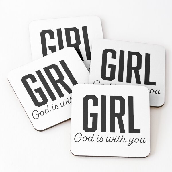 Item preview, Girl God Is With You – Christian Faith Typography T-Shirt Design designed and sold by CrossCrafted.