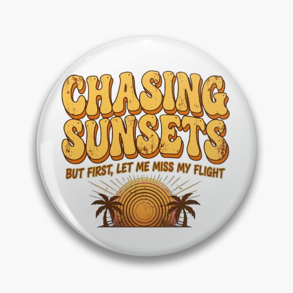 Item preview, Chasing Sunsets But First Let Me Miss My Flight Retro Sunset Beach  designed and sold by Yellowriversss.