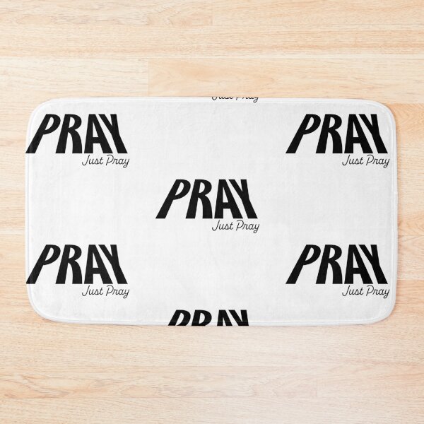 Item preview, Pray Just Pray – Christian Faith Typography T-Shirt Design designed and sold by CrossCrafted.