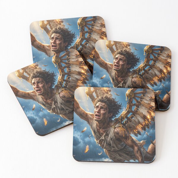 Item preview, The Fall of Icarus - Tragic Greek Mythology Fantasy Art designed and sold by TheRichGallery.