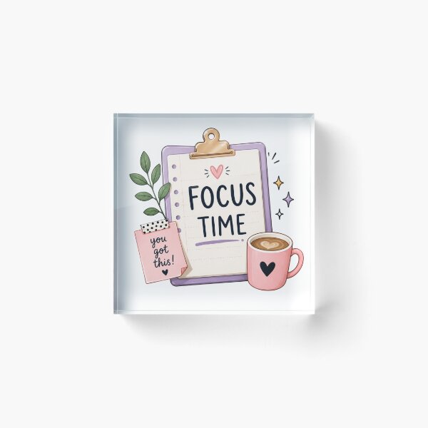 Item preview, Focus Time Sticker | Productivity Planner, Study Motivation, Cute Kawaii Workspace & Daily Focus Design designed and sold by Pixanova.