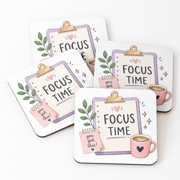 Item preview, Focus Time Sticker | Productivity Planner, Study Motivation, Cute Kawaii Workspace & Daily Focus Design designed and sold by Pixanova.