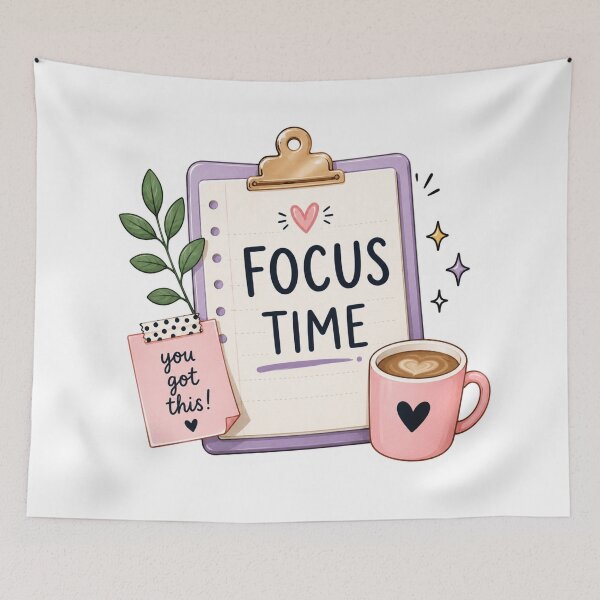 Item preview, Focus Time Sticker | Productivity Planner, Study Motivation, Cute Kawaii Workspace & Daily Focus Design designed and sold by Pixanova.