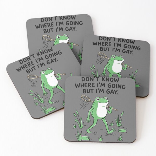 Item preview, Don't Know Where I'm Going But I'm Gay Frog Meme LGBTQ Pride designed and sold by KristineLi.