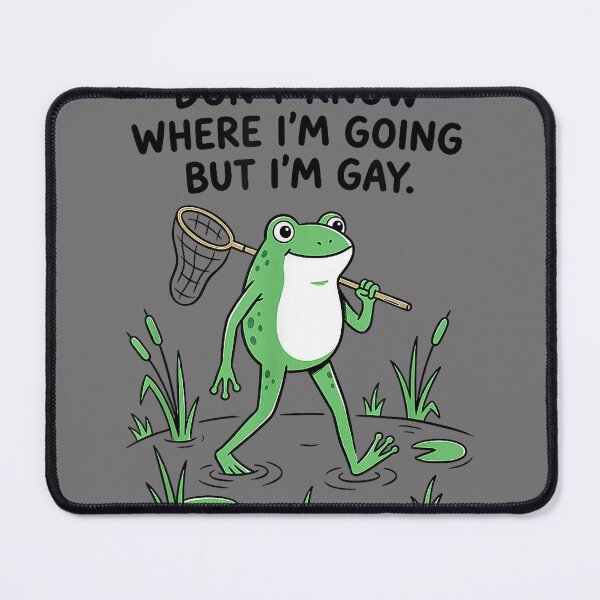 Item preview, Don't Know Where I'm Going But I'm Gay Frog Meme LGBTQ Pride designed and sold by KristineLi.