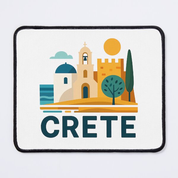 Item preview, Crete Greece Travel Souvenir - Greek Island Church & Fortress Art designed and sold by OzzFrequency.