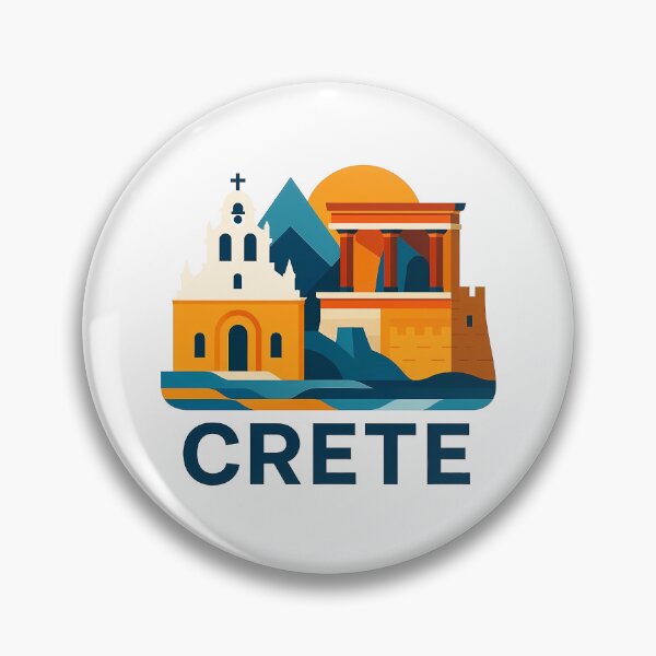Item preview, Crete Greece Travel Souvenir - Greek Island Church & Fortress Art designed and sold by OzzFrequency.