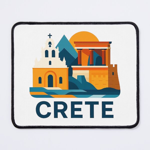 Item preview, Crete Greece Travel Souvenir - Greek Island Church & Fortress Art designed and sold by OzzFrequency.