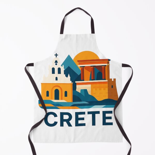 Item preview, Crete Greece Travel Souvenir - Greek Island Church & Fortress Art designed and sold by OzzFrequency.