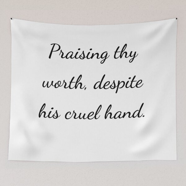 Item preview, “Praising thy worth, despite his cruel hand.” - handwriting black designed and sold by ariksworld.