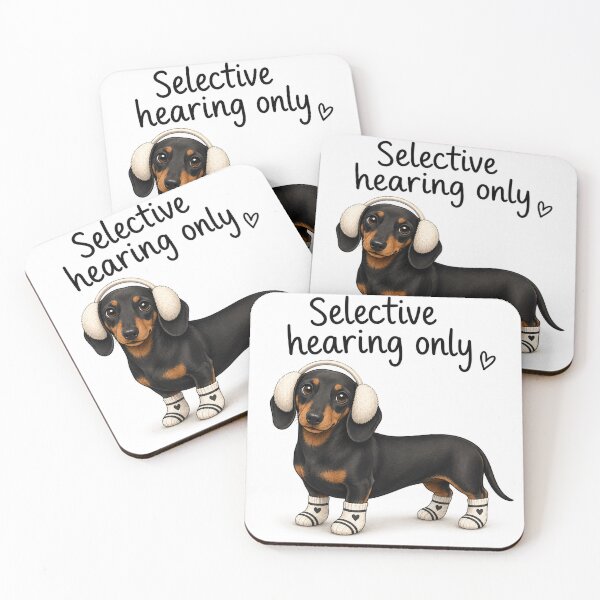 Item preview, Selective hearing Dachsund  designed and sold by MariaLouise-Art.
