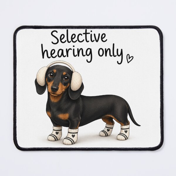 Item preview, Selective hearing Dachsund  designed and sold by MariaLouise-Art.