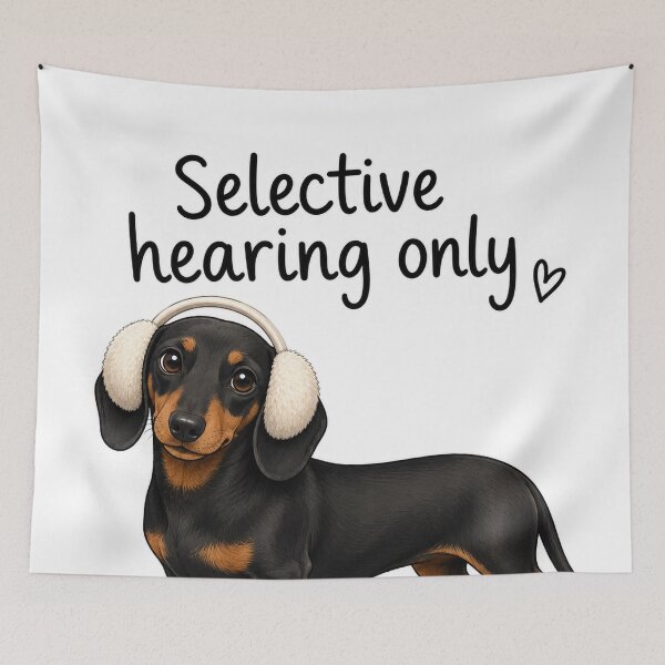Item preview, Selective hearing Dachsund  designed and sold by MariaLouise-Art.