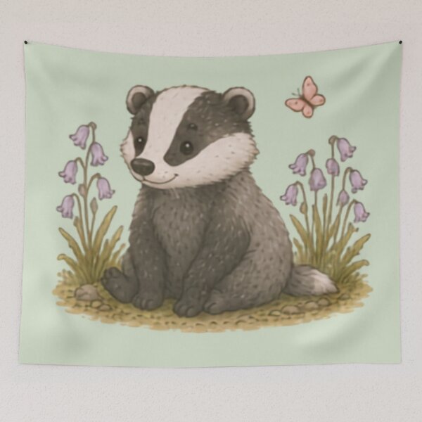 Item preview, Bluebell Buddie Badger designed and sold by MellowMunchkins.