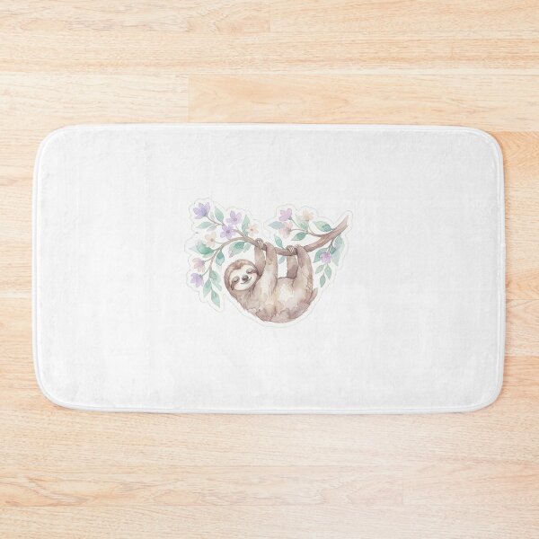 Item preview, Sleeping Sloth on Flowering Branch Pastel Floral designed and sold by Mr. Pawsome.
