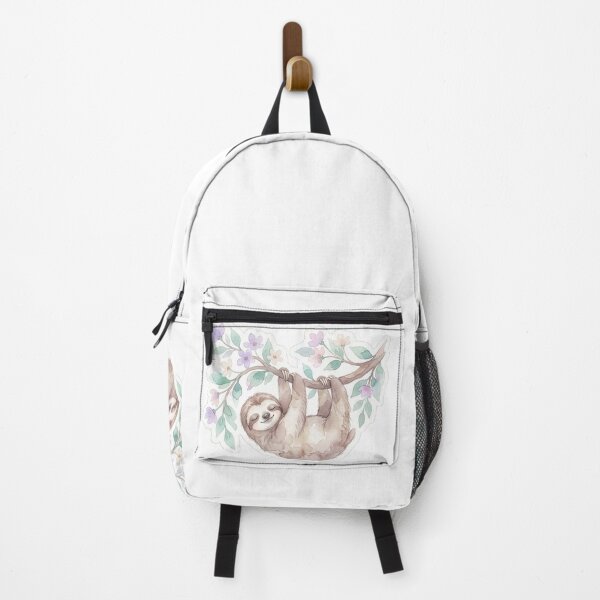 Item preview, Sleeping Sloth on Flowering Branch Pastel Floral designed and sold by Mr. Pawsome.