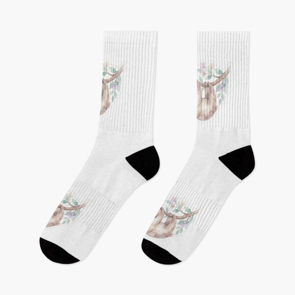 Item preview, Sleeping Sloth on Flowering Branch Pastel Floral designed and sold by Mr. Pawsome.