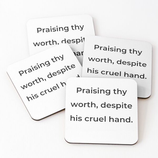 Item preview, “Praising thy worth, despite his cruel hand.” - print black designed and sold by ariksworld.