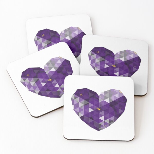 Item preview, African Violet Faceted Heart designed and sold by PeacePictured.