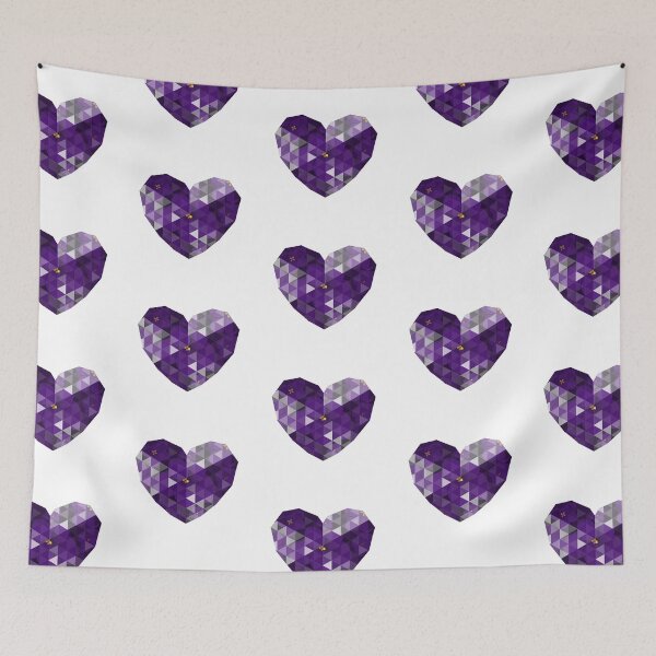 Item preview, African Violet Faceted Heart designed and sold by PeacePictured.