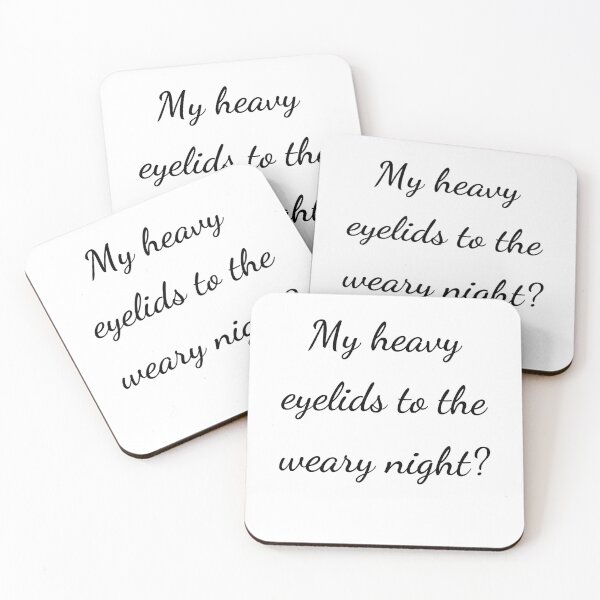 Item preview, “My heavy eyelids to the weary night?” - handwriting black designed and sold by ariksworld.