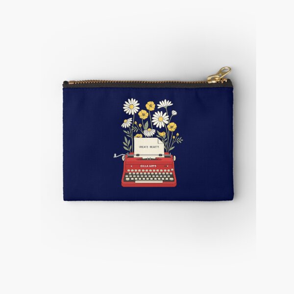 Item preview, Vintage Floral Red Typewriter Create Beauty Quote designed and sold by gillaarts.