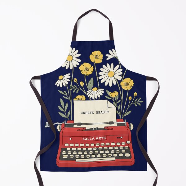 Item preview, Vintage Floral Red Typewriter Create Beauty Quote designed and sold by gillaarts.