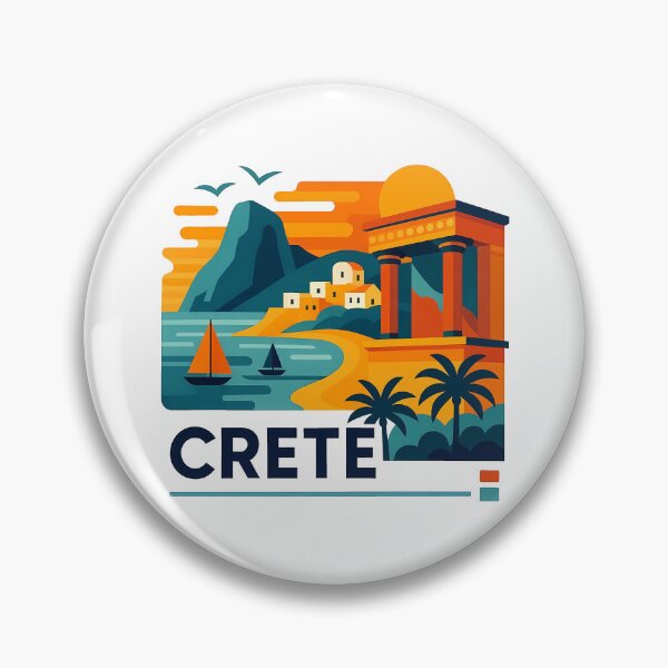 Item preview, Crete Greece Travel Souvenir - Greek Island Church & Fortress Art designed and sold by OzzFrequency.