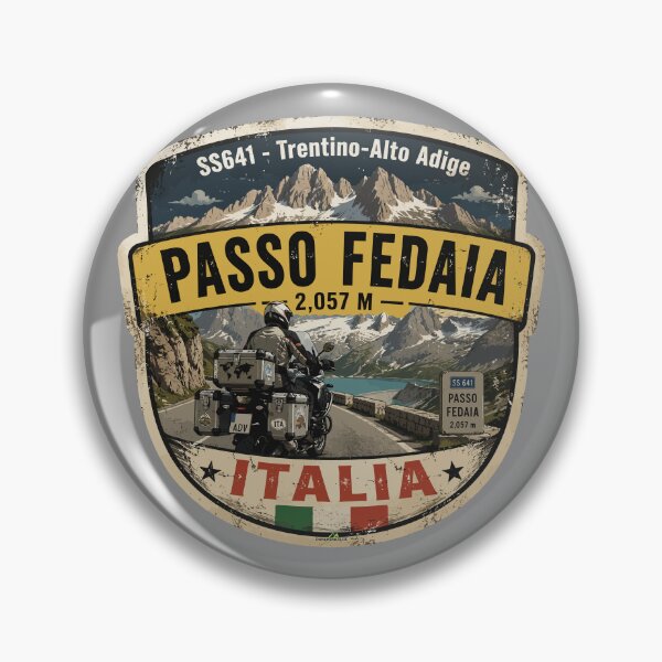Item preview, Passo Fedaia, Fedaia Pass Dolomites Italy Italia Motorcycle Sticker TShirt 04 designed and sold by OuterShellUK.