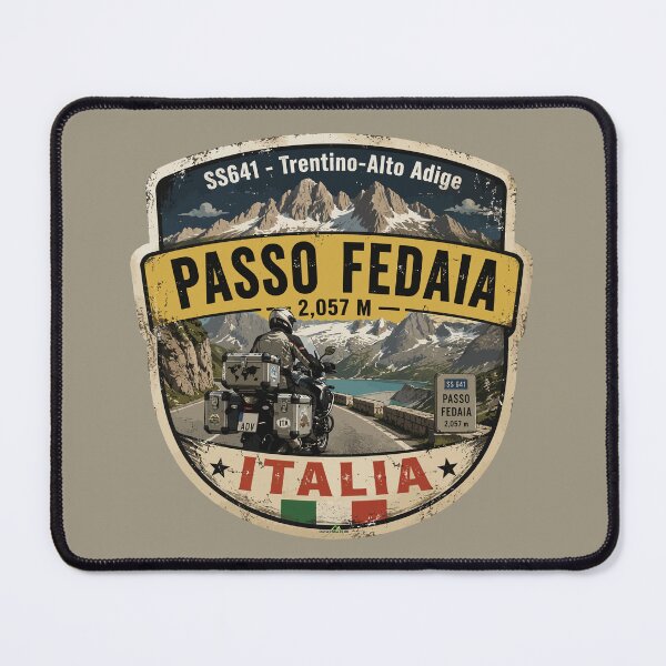 Item preview, Passo Fedaia, Fedaia Pass Dolomites Italy Italia Motorcycle Sticker TShirt 04 designed and sold by OuterShellUK.