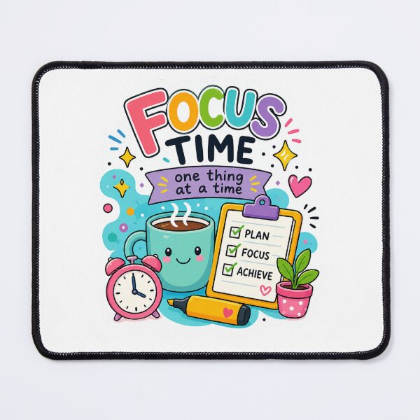 Item preview, Focus Time Sticker | Cute Productivity Planner, Study Motivation & Kawaii Office Aesthetic Design designed and sold by Pixanova.