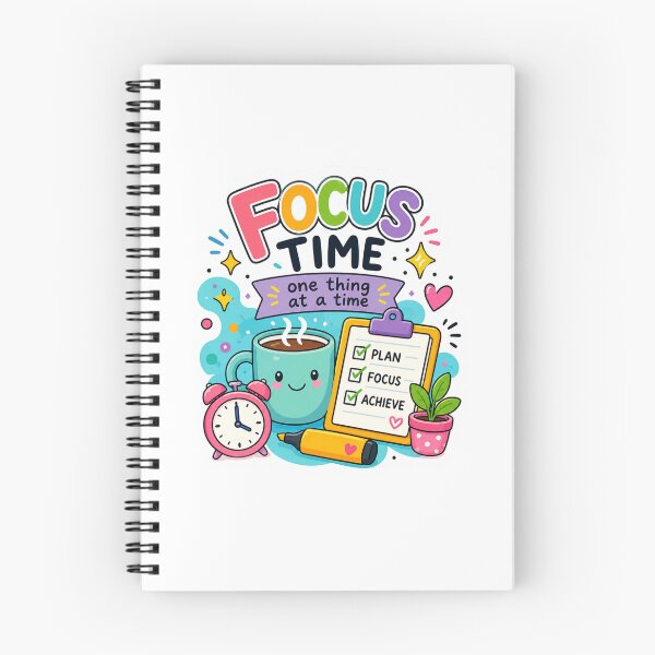 Item preview, Focus Time Sticker | Cute Productivity Planner, Study Motivation & Kawaii Office Aesthetic Design designed and sold by Pixanova.