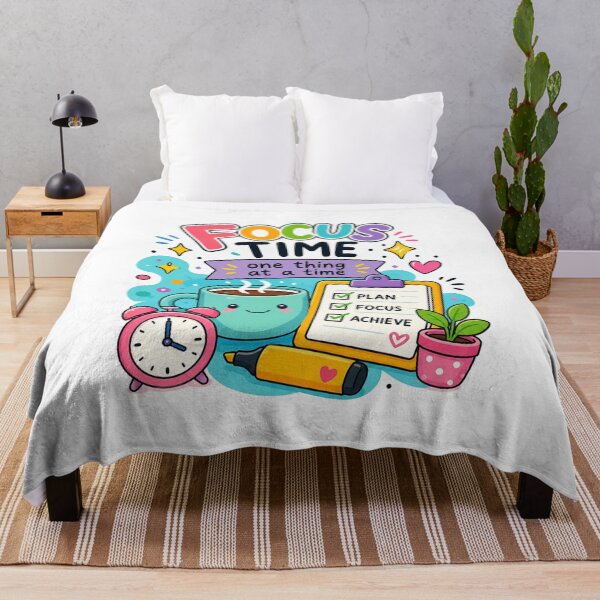 Item preview, Focus Time Sticker | Cute Productivity Planner, Study Motivation & Kawaii Office Aesthetic Design designed and sold by Pixanova.