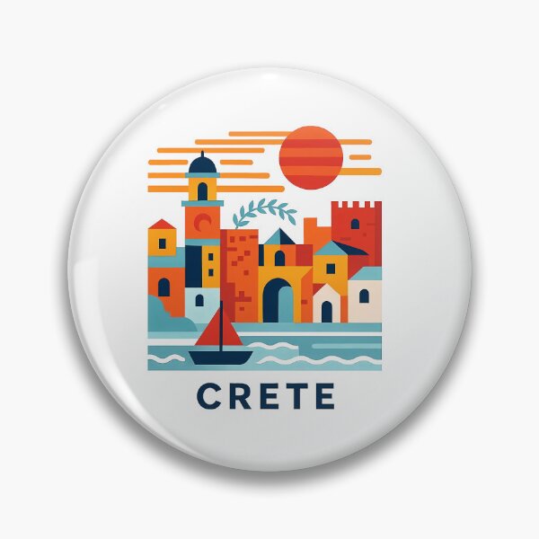 Item preview, Crete Greece Travel Souvenir - Greek Island Church & Fortress Art designed and sold by OzzFrequency.