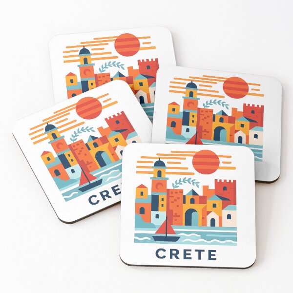Item preview, Crete Greece Travel Souvenir - Greek Island Church & Fortress Art designed and sold by OzzFrequency.