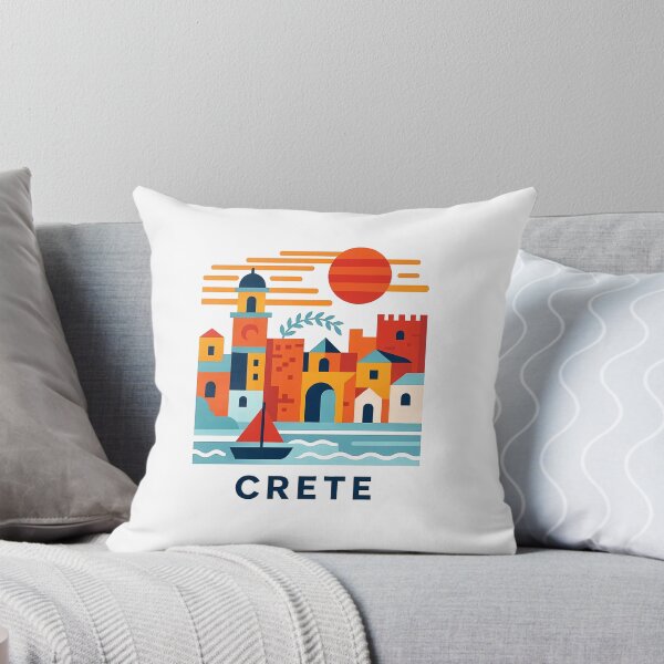 Item preview, Crete Greece Travel Souvenir - Greek Island Church & Fortress Art designed and sold by OzzFrequency.