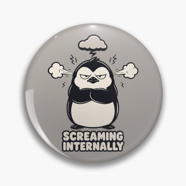 Item preview, Screaming Internally Meme — Funny Chubby Angry Penguin With Steam — Sarcastic designed and sold by MalisoStickers.