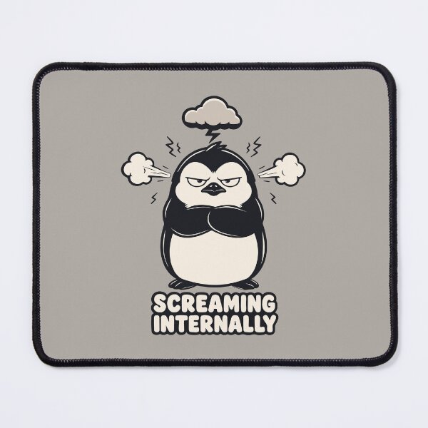 Item preview, Screaming Internally Meme — Funny Chubby Angry Penguin With Steam — Sarcastic designed and sold by MalisoStickers.
