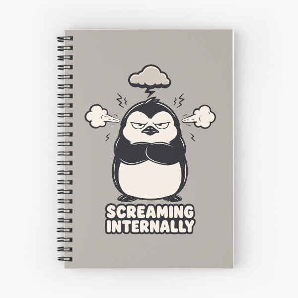 Item preview, Screaming Internally Meme — Funny Chubby Angry Penguin With Steam — Sarcastic designed and sold by MalisoStickers.