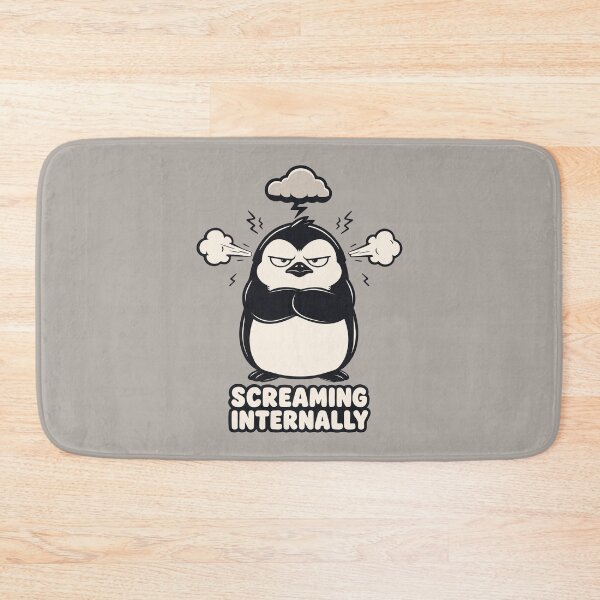 Item preview, Screaming Internally Meme — Funny Chubby Angry Penguin With Steam — Sarcastic designed and sold by MalisoStickers.