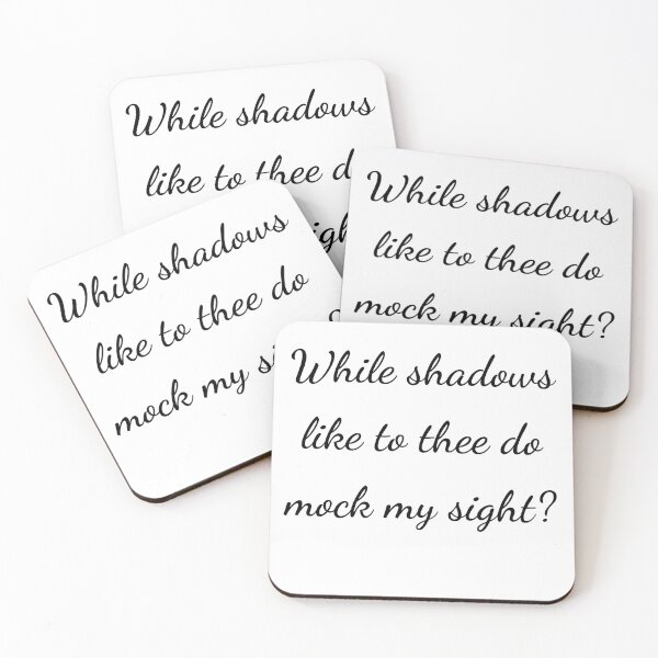 Item preview, “While shadows like to thee do mock my sight?” - handwriting black designed and sold by ariksworld.