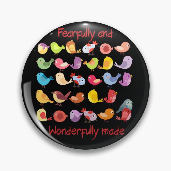 Item preview, Fearfully and Wonderfully Made - Black background designed and sold by HisDesignCo.