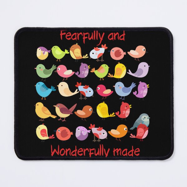 Item preview, Fearfully and Wonderfully Made - Black background designed and sold by HisDesignCo.